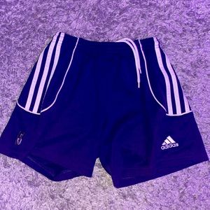 Navy blue adidas shorts